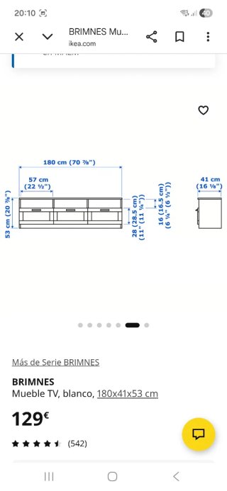 Mueble TV Ikea Brimnes
