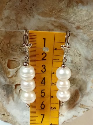 Pendientes Perlas Barrocas Agua Dulce Irregulares