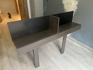 Mueble TV moderno cristal y madera