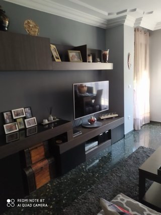 Mueble TV moderno cristal y madera
