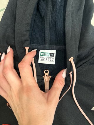 Pantalones anchos Puma negros y rosas