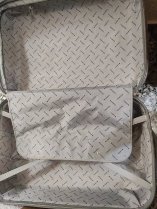 Maleta extragrande Gabol gris y amarilla