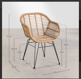 4 Sillas Rattan Exterior
