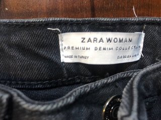 Pantalón vaquero gris Zara Woman nuevo; talla 36