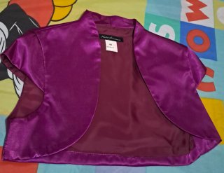 Vestido y torera Morado Corto Celebración Talla 44