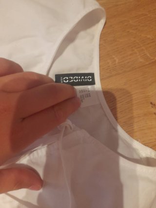 Camicia bianca maniche corte con laccetti