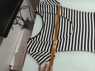 Vestido elástico rallas espalda descubierta