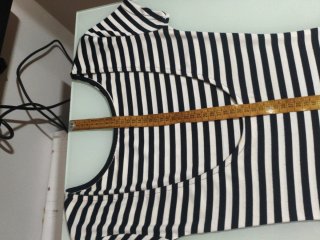 Vestido elástico rallas espalda descubierta