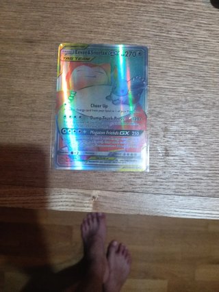 Carta Pokémon Eevee & Snorlax GX 270 HP