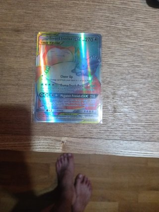 Carta Pokémon Eevee & Snorlax GX 270 HP