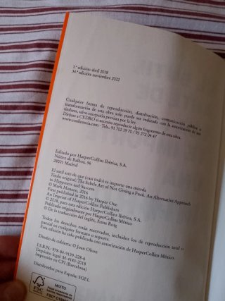 El sutil arte de que (casi todo) te importe una...