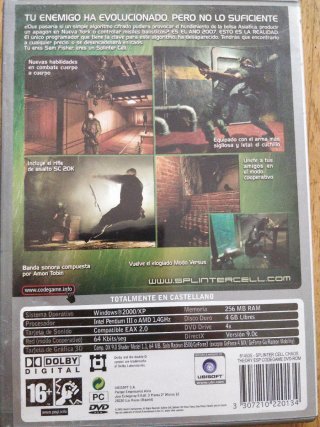 Splinter Cell Chaos Theory PC DVD ROM