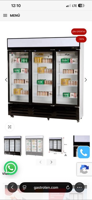Armario refrigerante 3 puertas