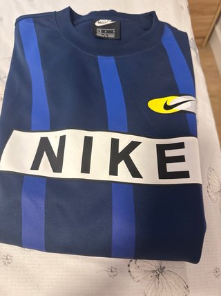 Felpa Nike a righe blu taglia M