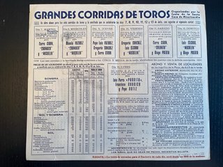 Programa San Fermín Pamplona 1959