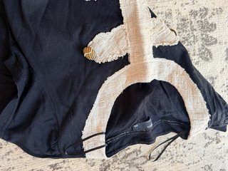 Vestido estilo Chanel negro y dorado Talla XS