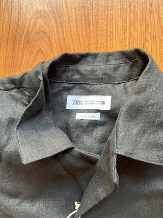 Conjunto Lino Negro Zara Hombre Talla M