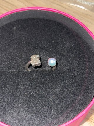 Anillo Tous Oso y Perla Ajustable (12-14) aprox