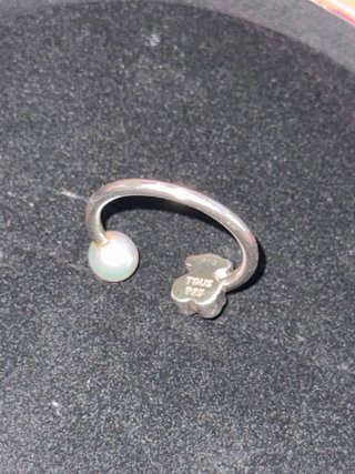 Anillo Tous Oso y Perla Ajustable (12-14) aprox