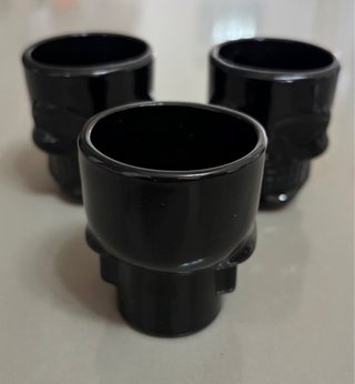 Set 3 Bicchierini Teschio Nero 50 ml