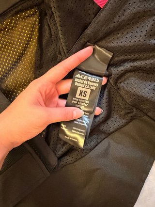 Chaqueta Moto Mujer Acerbis Negra y Rosa