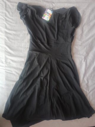 Vestido Desigual Negro Talla Única