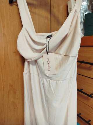 Vestido Shein Beige Talla L
