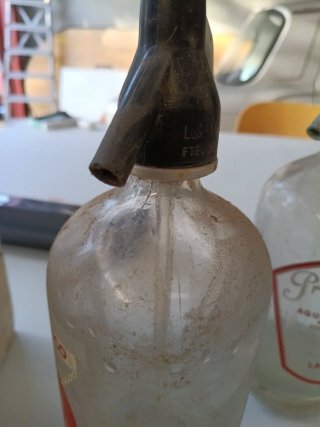 Botella sifón Los 15 Hermanos antigua