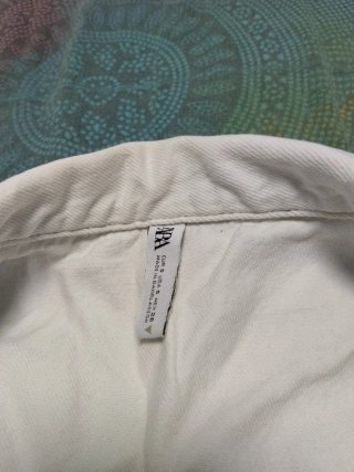 Mono vaquero blanco Zara Talla S