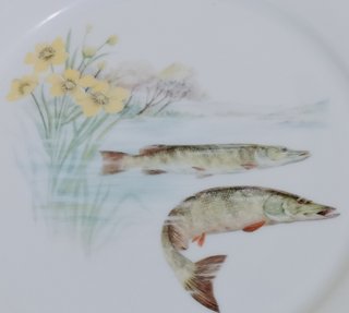 Vajilla Limoges para pescado - 12 platos