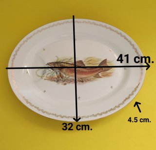 Vajilla Limoges para pescado - 12 platos