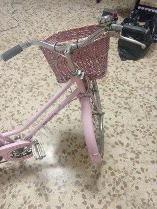 Bicicleta Paseo Rosa Cesta Vintage