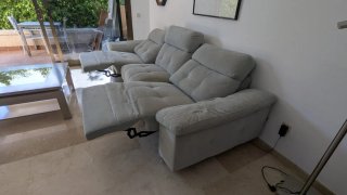 Sofa reclinable de tres plazas