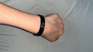 Pulsera Lacoste Negra (Para niños)