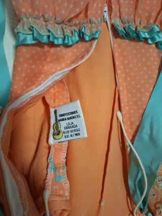 Vestido de gitana coral volantes