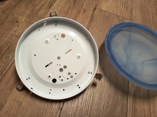 Pantalla plafón luz tenue azul infantil