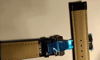 Cinturino vera Pelle Vera 22mm con chiusura dep