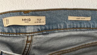Vaqueros Mango Slim Fit Talla 40 Azul