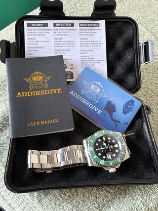 Reloj Addiesdive Verde y Plateado