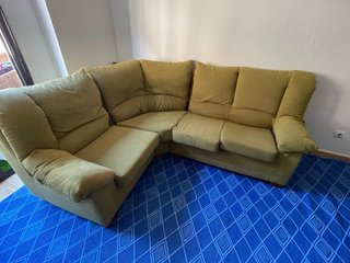 Sofá modular verde tela