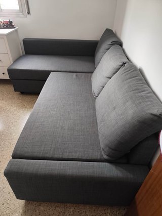 Sofá Cama Chaise Longue Friheten Gris