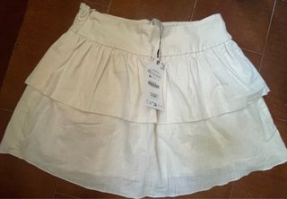 Falda Zara Verano Beige Talla XS