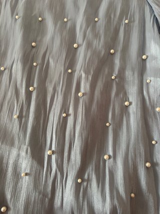 Camisa elegante perlas azul Talla 2XL