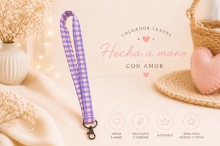 Colgador de llaves de tela