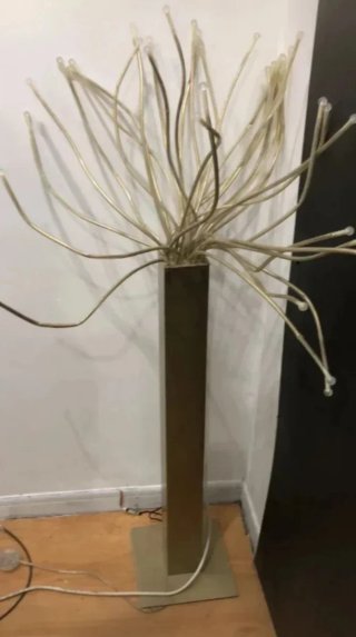 Lámpara Árbol 80s Pie Hierro Dorado