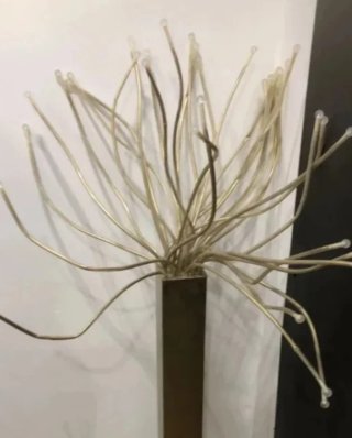 Lámpara Árbol 80s Pie Hierro Dorado