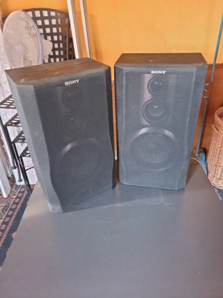 Altavoces Sony Negros y Marrones