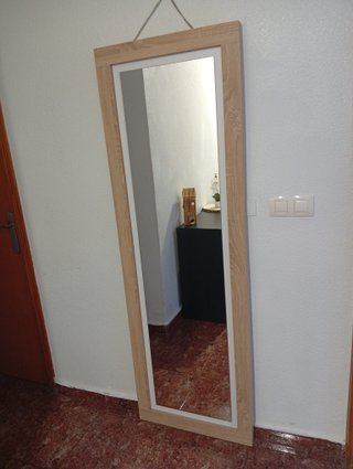 Espejo de madera y cristal