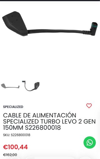 Cable alimentación motor Levo Gen2