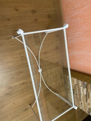 Mesa auxiliar forja y cristal